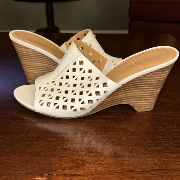 Franco Sarto Designer wedge, open toed shoe. Size 9.5M - Picture 4 of 8
